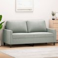 thumbnail image 1 of vidaXL 2-Seater Sofa Light Grey 140 cm Velvet, 1 of 5