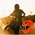 thumbnail image 5 of Halloween Pumpkin Motorcycle Helmet Cover,Cartoon Plush Full Face Helmet Protective Cover, Cute Motorcycle Helmet Accessories for Halloween, Helmet Cover for Fun Rides and Gifts,Helmet Not Included, 5 of 7