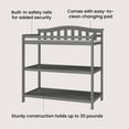 thumbnail image 5 of Child Craft Arch Top Changing Table with Pad & Safety Strap, 2 Storage Shelves, Anti-Tip Kit, Cool Gray, 5 of 7