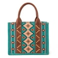 thumbnail image 6 of Wrangler Aztec Tote Bag for Women Boho Shoulder Purses and Handbags, Turquoise, 6 of 7