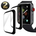 thumbnail image 1 of PST [2 Packs] 42mm Apple Watch iWatch Series 1 2 3 Screen Protector, Full Front Coverage Tempered Glass Screen Protector with Case Friendly & Bubble Free, 1 of 3