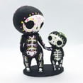 thumbnail image 6 of Moocorvic Sugar Skull Coulp Figurine Statues Table Decor Hand Crafts Resin Ornament, 6 of 8