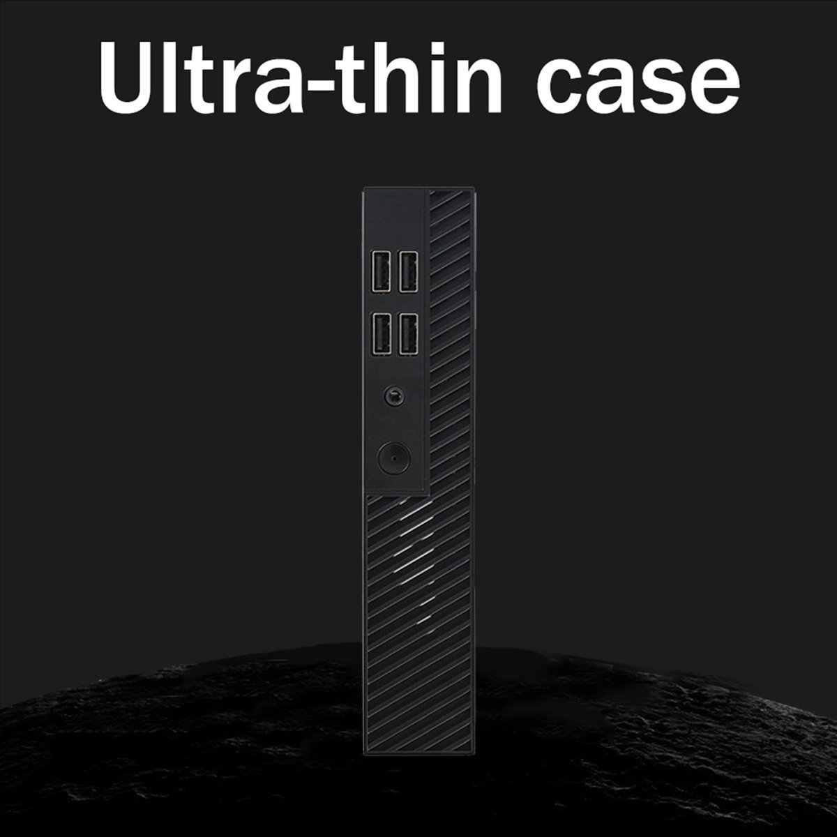 2X DX01 Thin Mini ITX Desktop Computer Chassis Thin Half Height Computer Chassis Portable Desktop Computer Case,2 x Chassis,Black