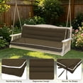 thumbnail image 2 of 63"x40" Outdoor Swing Cushion with Backrest, Memory Foam, Tie Straps, Oxford Fabric Replacement for Porch Bench 2/3 Seater, 2 of 7