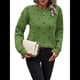 thumbnail image 3 of Suéteres de Lunares para Mujer, Jersey de Punto de Larga y Cuello Redondo. Verde L, 3 of 9