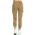 thumbnail image 2 of Innerwin Pantalons Cargo avec Poches Bas pour Femmes Plage Jambe Droite Pantalon Boho Kaki 4TG, 2 of 3