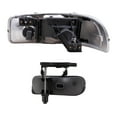 thumbnail image 4 of Brock Replacement Driver and Passenger 4 Pc Set Headlights with Fog Lights Compatible with 1999-2002 Sierra Pickup Truck, 4 of 9