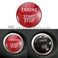 thumbnail image 6 of BINB ROAD Engine Start Stop Push Button Cover Trim Carbon Fiber Compatible with Mercedes Benz A C SL GLA GLC ML Class ,Red, 6 of 7