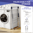 thumbnail image 5 of Clothes Drying Rack, KK KINGRACK Foldable Drying Rack with 2 Gullwings & Height-Adjustable, Large-Capacity Laundry Drying Rack, Indoor Outdoor, Stainless Steel, 5 of 9
