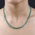 thumbnail image 3 of Rhapsody AAAA Emerald Round 950 Platinum Beaded Necklace for Women Jewelry Size 18" Ct 29.52 Birthday Gifts for Women, 3 of 6