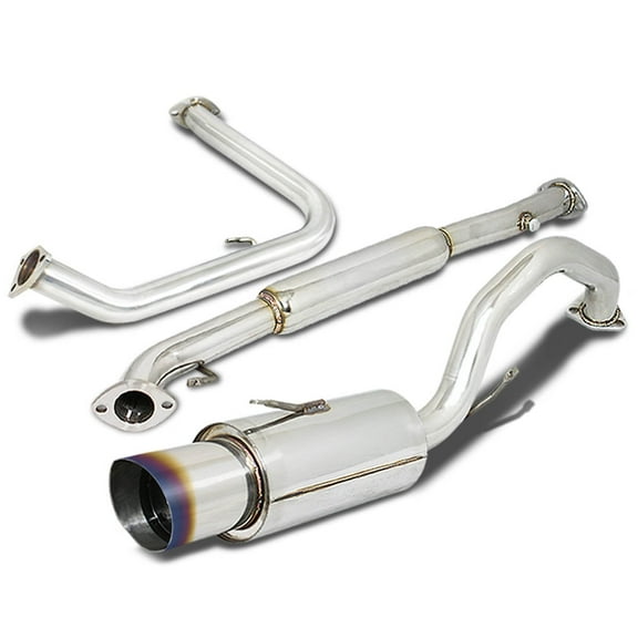 DNA Motoring For 00-05 Mitsubishi Eclipse 2.4 4G64 Catback Exhaust System 4.5" Burnt Tip Muffler
