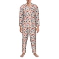 thumbnail image 3 of Fotbe Paris Pijama de Hombre con Estampado de Manga Larga, Conjunto de 2 Piezas, Ropa de Dormir Suave y Cómoda con Bolsillos-Small, 3 of 7