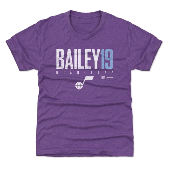 Youth 500 Level Ace Bailey Purple Utah Jazz Elite T-Shirt