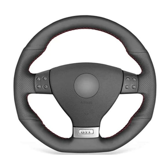 Artificial Leather Steering Wheel Cover for Volkswagen VW GTI 2006-2009 / Jetta (GLI) 2006-2007 / R32 2008