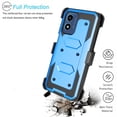 thumbnail image 5 of For Motorola Moto G Play 4G 2024 Case, Takfox Heavy Duty Rugged Defender Full Body Protection Phone Case Cover with Swivel Belt Clip Holster & Built in Screen Protector - Blue, 5 of 7