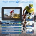 thumbnail image 4 of 1080P Bike Bicycle Mirror,Bicycle Rear View Camera 4.3In Screen Night Vision Handlebar Camera for Bicycle Mountain Bike,1 * Monitor 1 * Camera 1 * USB Cable 1 * Mount set,Black, 4 of 8