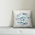thumbnail image 2 of Creative Products Blue School of Fish 18x18 Spun Poly Pillow, 2 of 2