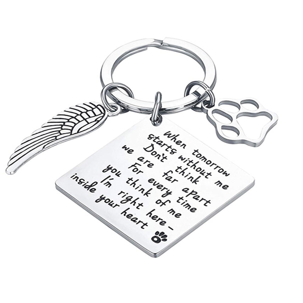 Sannyra Pet Memorial Gifts Keychain Personalized Jewelry Gifts Loss of Pet Dog Sympathy Gifts Keychain 