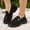 Black, variant on British Style Women's Loafers, PU Leather Loafers, Thick-Soled Loafers, Slip-on Thick-Soled Loafers, Simple Casual Flat Shoes Yellow 6.5