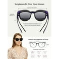 thumbnail image 3 of TINHAO Polarized Fit Over Glasses Sunglasses for Women Men Trendy Cat Eye Wrap Around Shades UV Protection, 3 of 6
