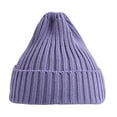 thumbnail image 1 of Ribbed Thickened Ear Protection Baby Beanie Winter Children Candy Colored Warm Knitted Hat Photography Props, 1 of 10