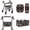 Butterfly Floral Moon, variant on FOR U DESIGNS Dragonfly Flower Print Rollator Walker Accessories Set: Seat and Backrest Covers, Large Under-Seat Storage Bag, Universal Rollator Accessories for Walkers