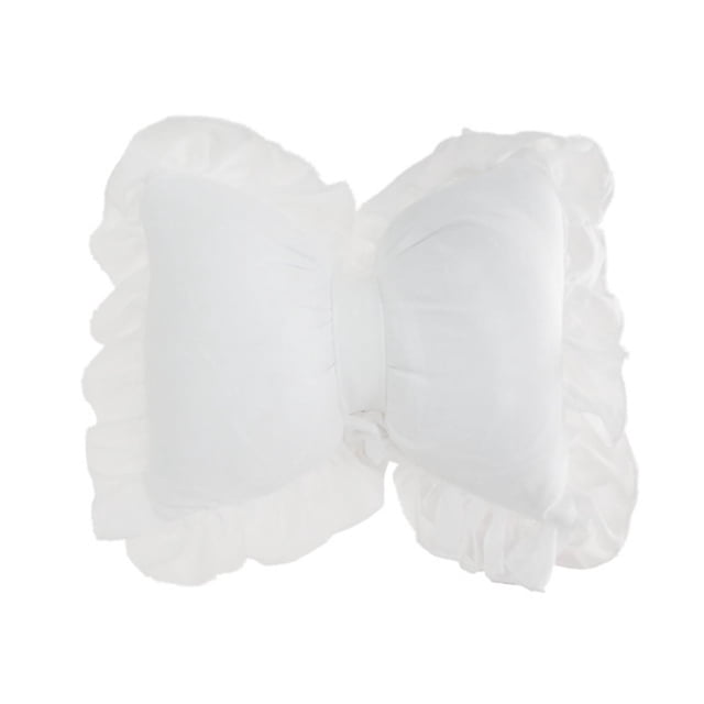 Almohada, cojín para respaldo de coche, decorativo, bonito y moderno adorno para la cintura. Blanco