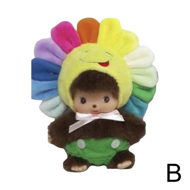 Muñeco de peluche de mono de 15cm de estilo completo, bolso escolar súper bonito, máquina de garra colgante, regalo de pareja, juguete de cumpleaños para niños, Mochi de algodón Pp