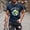 Green, variant on Mens Green Flame Graphic T-Shirt Ombre Gradient Streetwear Crewneck Short Sleeve Stretch Tee Big Tall Sizes S-7XL,Size 3XL