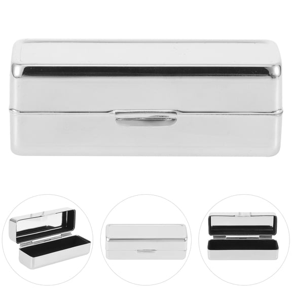 ETHZZLE 2Pcs Multi Color Lipstick Organizer Case with Retro Design Durable Makeup Storage Box with Mirror
