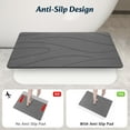 thumbnail image 6 of LIZEVINC Large Stone Bath Mat, Non-Slip Diatomaceous Earth, Super Absorbent Quick Dry Diatomite Shower Mat for Bathroom Floor, Fast Drying Bathroom Mat, 31.5" x 19.6", Deep Gray, 6 of 11