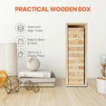 thumbnail image 6 of Tumbling Timber 54 Blocks Wooden Stacking Game with Storage Crate Indoor Outdoor Family Fun, 6 of 6