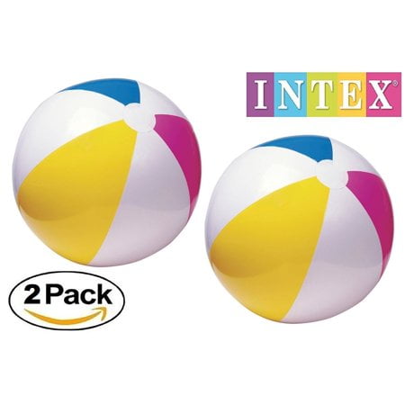 Clear w/ Multi Colored Circles Intex 20 Inch Ocean Beach Ball 1 Ball 