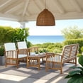 thumbnail image 3 of SAFAVIEH Outdoor Collection Rocklin 4-Piece Patio Set Natural/Beige, 3 of 14