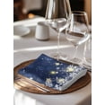 thumbnail image 6 of Navy Blue Snowflake Christmas Cloth Napkins Set of 4 Reusable Dinner Napkins, Xmas Winter Snowflake Modern Art Cocktail Napkin Washable Table Napkins for Wedding/Holiday Party/Baby Shower 20"x20", 6 of 7