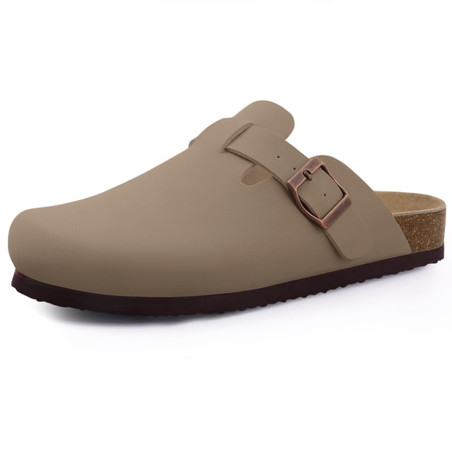 Zuecos de ante con forro de piel para mujer, pantuflas con plantilla de corcho peludo, chanclas de algodón cómodas para hombre, zapatos planos cortos de corcho afelpado para invierno