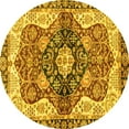 thumbnail image 1 of Ahgly Company Indoor Round Persian Yellow Traditional Area Rugs, 7' Round, 1 of 4