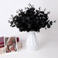 thumbnail image 5 of 10 PCS Black Artificial Eucalyptus Stems Faux Flowers Fake Eucalyptus Leaves for Home Halloween Table Farmhouse Décor, 4 Branches, 5 of 6