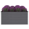 Garden raised bed grey 200 x 100 x 91 cm WPC