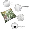 thumbnail image 4 of BCIIG Green Plants Monstera Deliciosa Hibiscus Velvet Throw Pillow Cover  Double Sided with Zipper Decorative Pillows for Couch Cushion Sofa Outdoor 22x22in, 4 of 5
