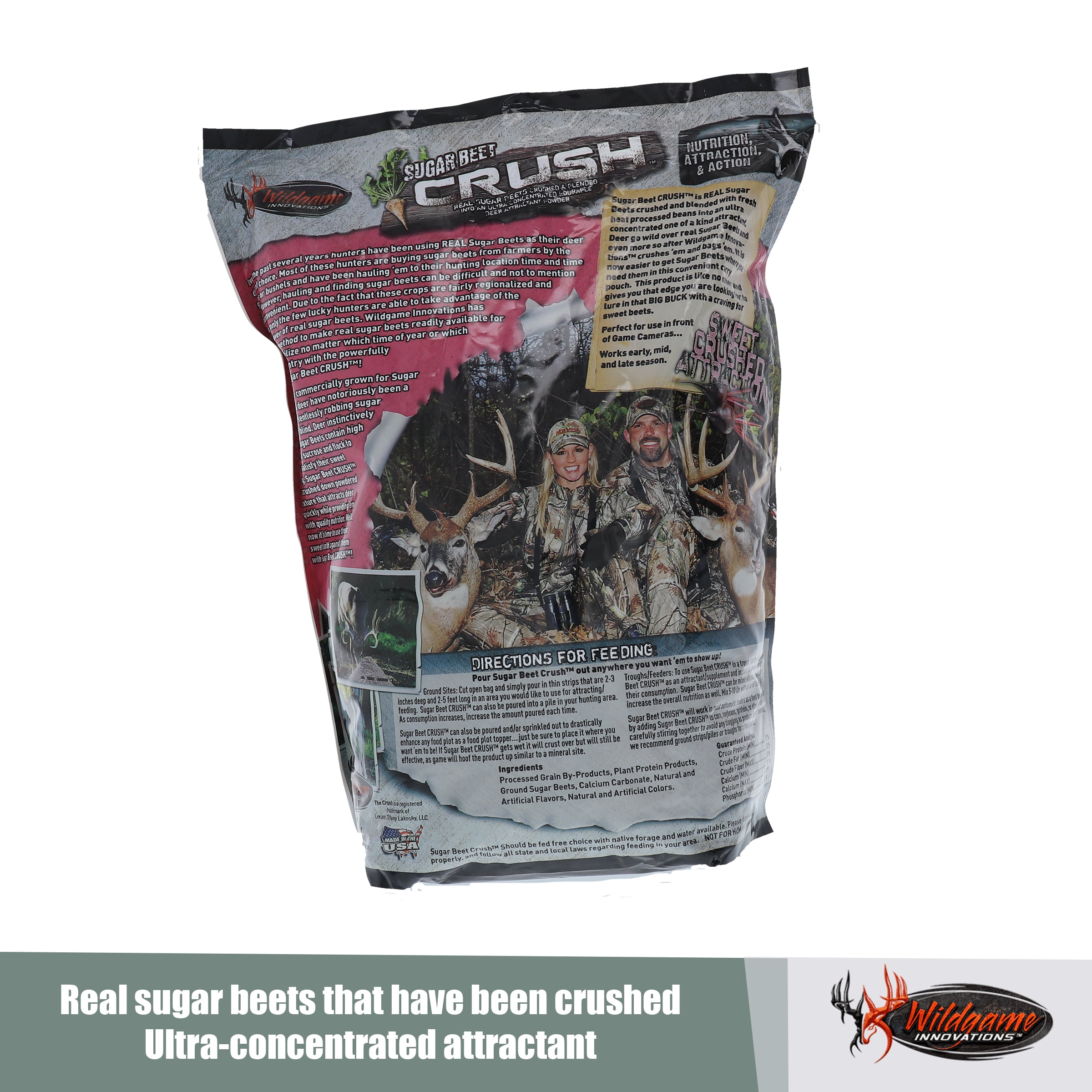 (3 pack) Wildgame Innovations Sugar Beet Crush Deer Attractant Powder, 5lb Bag