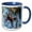 Blue/White, variant on 3drose, Indonesia, Borneo, Kalimantan. Female Orangutan, 11oz Two-tone Yellow Mug