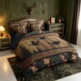 thumbnail image 2 of Manfei Flying Mallard Duck 7pcs Queen Bedding,Rustic Bird Bedding Comforter Set Queen,Black Reversible, 2 of 7