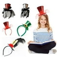 thumbnail image 2 of Yokua Floral Fascinators Top Hat with Glitter Pillbox Hat for Kids Makeup Party, 2 of 19
