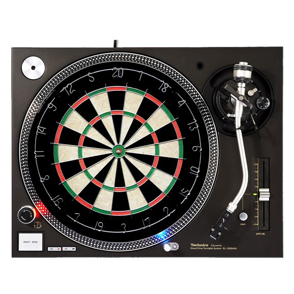 KuzmarK™ 12" DJ Turntable Slipmat - Dart Board
