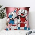thumbnail image 6 of The Cuphead Show Throw Pillow Cover Decoration Pillow Case Cushion Home Decor for Home Sofa Couch 16"x16", 6 of 7