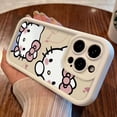 thumbnail image 5 of Sanrio Hello Kitty  Liquid Silicone Cases For iPhone 15 14 13 11 12 Pro Max XS XR 8 Plus Cute Soft Shockproof Cover Y2K advanced, 5 of 5