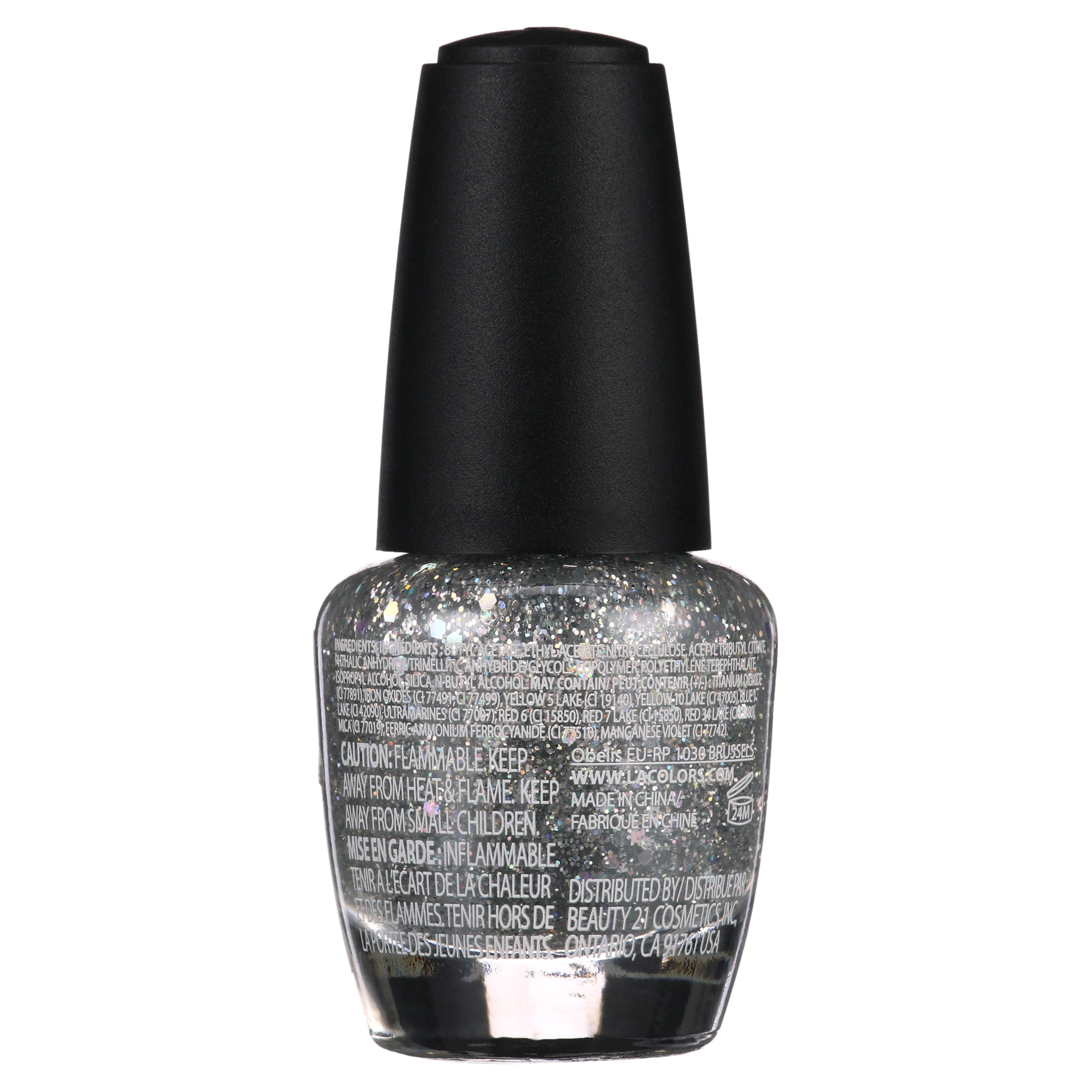 (2 pack) L.A. COLORS Color Craze Nail Polish, Glitter Bomb, 0.44 fl oz