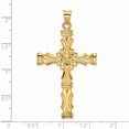 thumbnail image 3 of 14K Yellow Gold Polished Solid Fancy Design Cross Pendant (52.42 X 29.18) Made In United States -Jewelry By Sweet Pea, 3 of 7