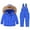 04Blue, variant on Down Snow Suit for Toddler Girl Boy Winter Thicken Snow Ski Jacket And Puffer Pants Solid Waterproof Snowboarding Snowsuit